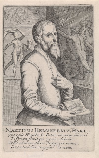 Portret van Maarten van Heemskerck door Simon Frisius