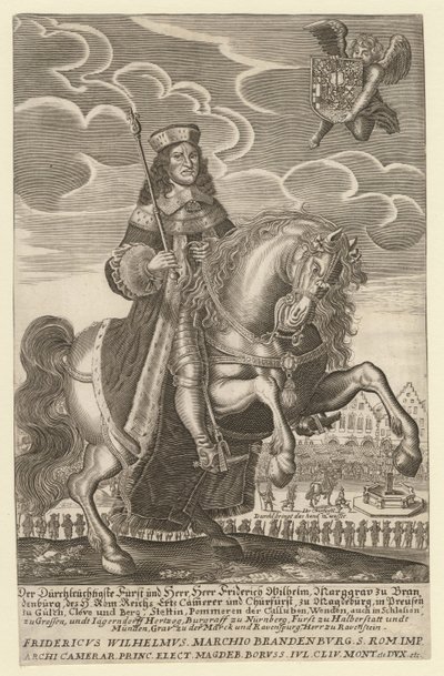 Portret van Frederik Willem 1620-1688, keurvorst van Brandenburg, hertog van Pruisen, 1680 door Simon Grimm