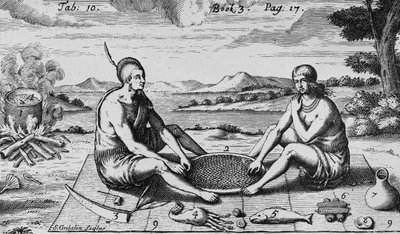 Een Man en Zijn Vrouw Aan Het Diner, 1705 door Simon II Gribelin