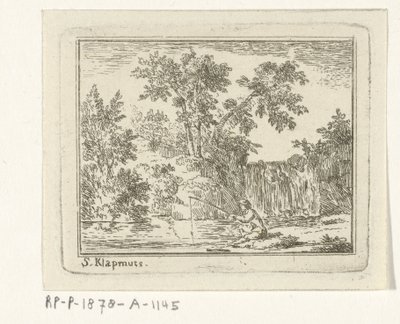 Landschap met een visser door Simon Klapmuts
