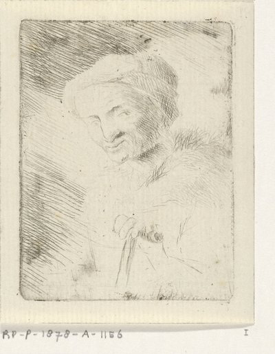 Portret van een onbekende oude vrouw door Simon Klapmuts