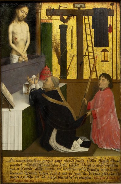 De mis van Sint Gregorius door Simon Marmion