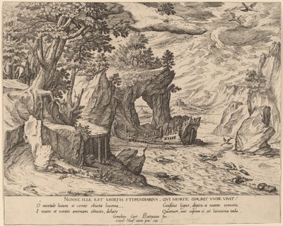 Na het schipbreuk door Simon Novellanus after Cornelis Cort