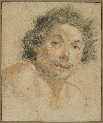 Borstbeeldportret van een jonge man door Simon Vouet
