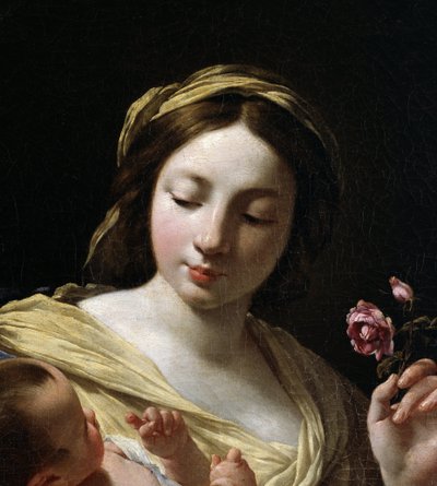 Detail van De Maagd en het Kind Jezus door Simon Vouet