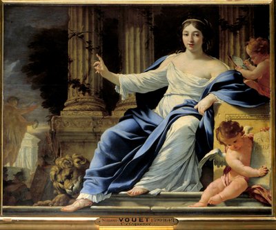 Eloquente. Voorstelling van Polymnie, muze van de Welsprekendheid door Simon Vouet
