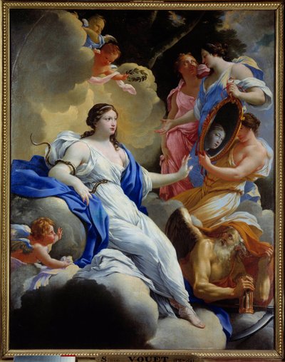De Voorzichtigheid, de Liefde en de Gratiën Schilderij door Simon Vouet (1590-1649) 1645 Montpellier, Musée Fabre door Simon Vouet