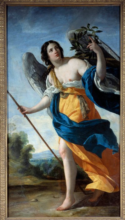 De deugd Schilderij door Simon Vouet (1590-1649) 17e eeuw door Simon Vouet