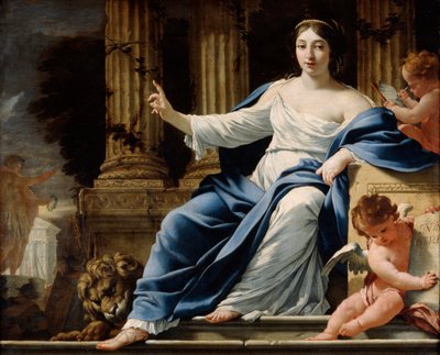 Polyhymnia, Muze van Welsprekendheid door Simon Vouet