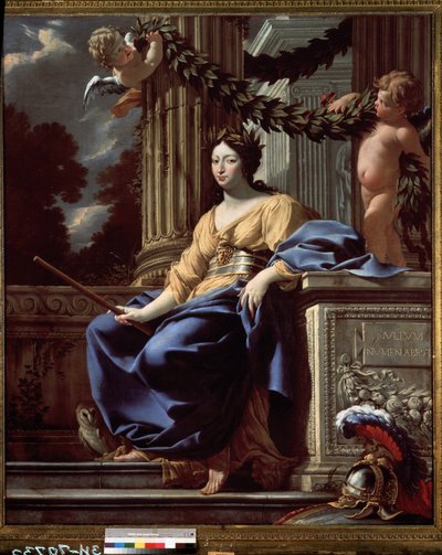 Allegorisch portret van Anna van Oostenrijk door Simon Vouet