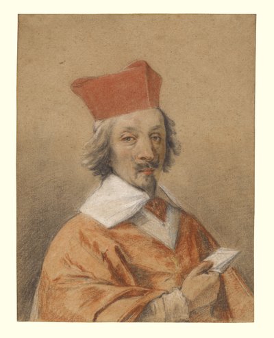 Portret van Armand-Jean du Plessis, Kardinaal de Richelieu, ca. 1632-34 door Simon Vouet