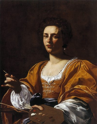 Portret van Artemisia Gentileschi, 1623-1626 door Simon Vouet
