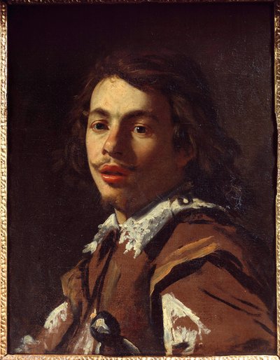 Portret van Aubin Vouet (1595-1641), broer van de schilder - Schilderij door Simon Vouet (1590-1649) circa 1620, Musée Reattu, Arles door Simon Vouet