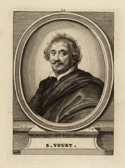 Portret van Simon Vouet door Simon Vouet