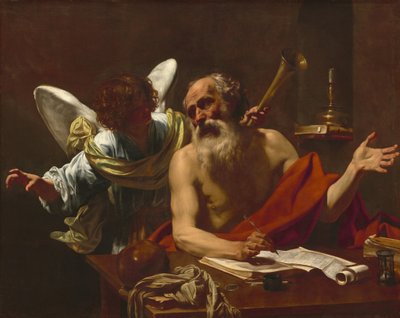 Sint Hiëronymus en de engel, ca. 1622-1625 door Simon Vouet