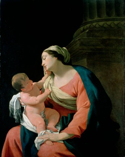 De Maagd en het Kind van de Kolom, ca. 1639-1640 door Simon Vouet