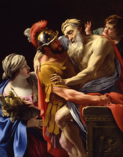 Aeneas en Zijn Vader Vluchtend uit Troje, c.1635 door Simon Vouet
