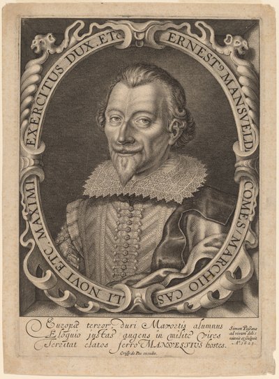 Graaf Ernest Mansfeld door Simon de Passe