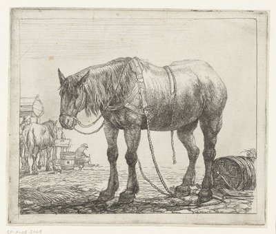 Rustend werkpaard door Simon de Vlieger