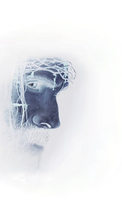 Jezus met doornenkroon door Simone Amon