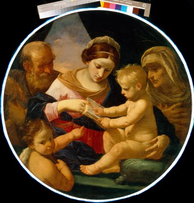 De Heilige Familie met Sint Jan de Doper en Sint Elisabeth door Simone Cantarini