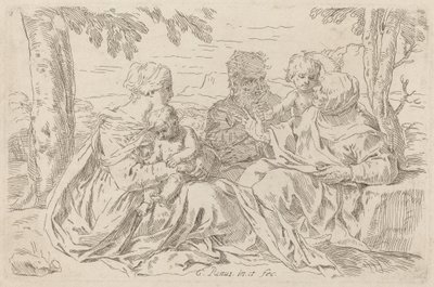 De Heilige Familie door Simone Cantarini