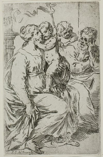 De Heilige Familie door Simone Cantarini