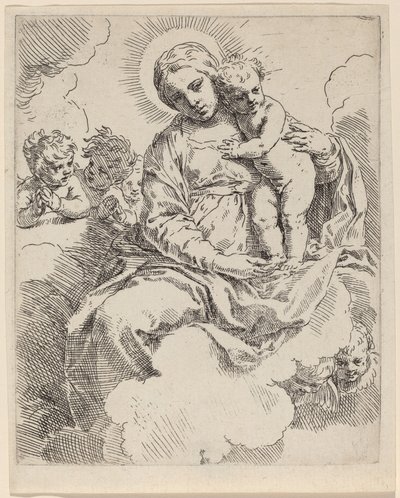De Maagd en het Kind door Simone Cantarini