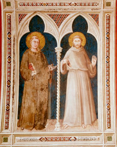 Sint Antonius van Padua en Sint Franciscus van Assisi door Simone Martini
