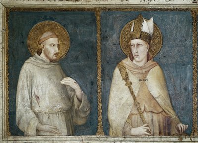 Sint Franciscus van Assisi en Sint Lodewijk van Toulouse door Simone Martini