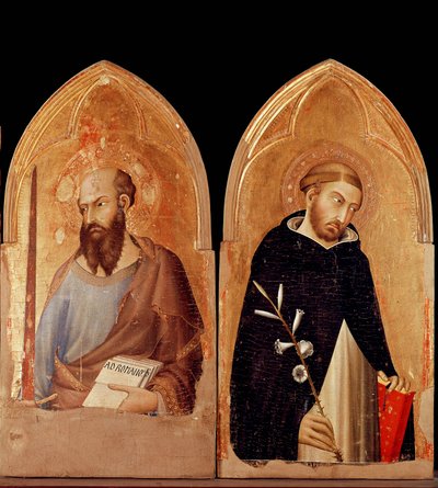 Sint-Paulus en Sint-Dominicus. Polyptiek van Orvieto door Simone Martini