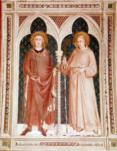 St. Lodewijk IX en St. Lodewijk van Anjou (Toulouse) door Simone Martini