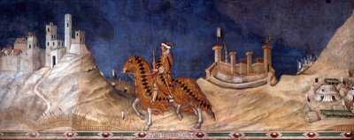 Guidoriccio da Fogliano, 1328 door Simone Martini di