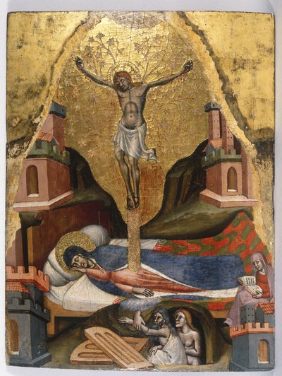 De droom van de Maagd, ca. 1365-1380 door Simone dei Crocifissi