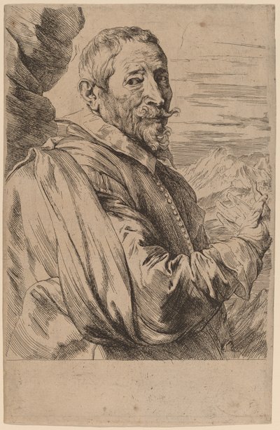 Jodocus de Momper door Sir Anthony van Dyck