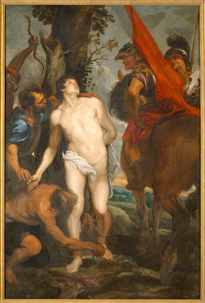 Sint-Sebastiaan Gebonden voor Martelaarschap, c. 1620 door Sir Anthony van Dyck