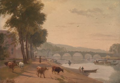 Een Uitzicht op de Richmond Brug, aan de Theems door Sir Augustus Wall Callcott