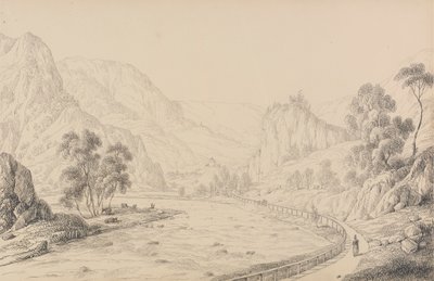 Album van 30 Zichten in Tirol en Italië: Tussen Brixen en Klausen - Tirol, 27 Okt. 1840 door Sir Charles D