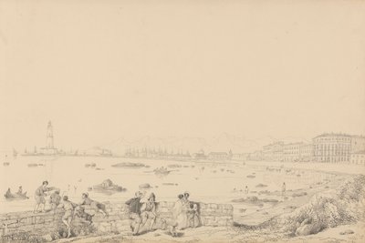 Album van 30 uitzichten in Tirol en Italië: Livorno, Villa Caprille - Algemeen uitzicht 1 september 1841 door Sir Charles D