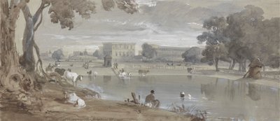 Uitzicht op een deel van Chowringhee - Calcutta door Sir Charles D