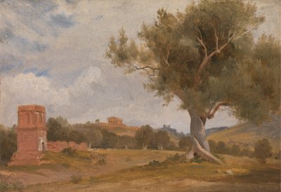 Een uitzicht op Girgenti in Sicilië met de tempel van Concord en Juno door Sir Charles Lock Eastlake