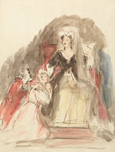 Een Scene uit "The Abbot" door Sir David Wilkie
