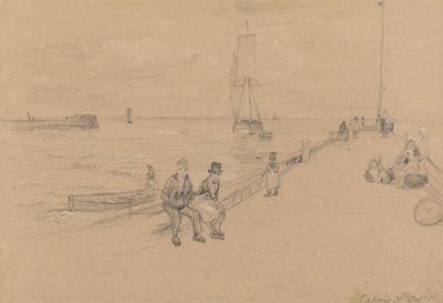 Op de pier, Calais door Sir David Wilkie