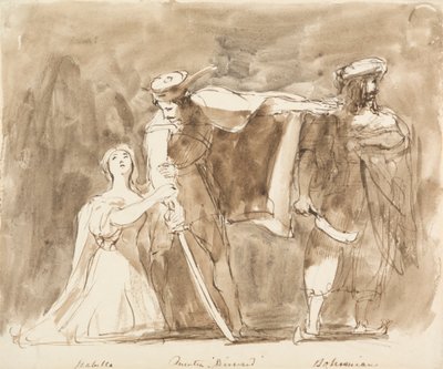 Scène uit Quentin Durward door Sir David Wilkie