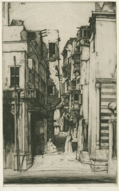 Straat in Caïro door Sir David Young Cameron