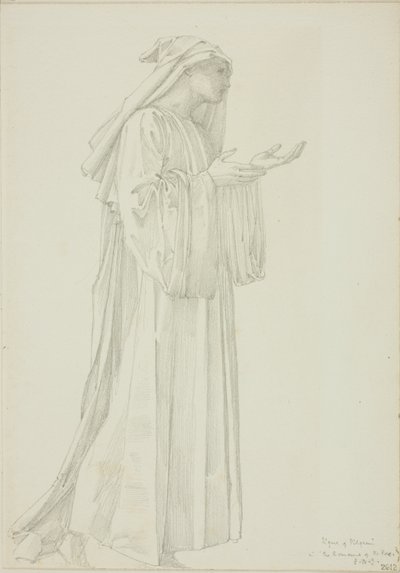 Figuur van Pelgrim in Romaunt of the Rose door Sir Edward Burne Jones