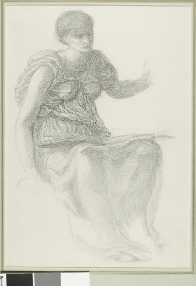 Studie voor een van de schikgodinnen door Sir Edward Burne Jones