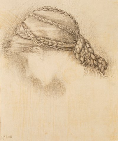 Vrouwenhoofd (detail) uit een schetsboek, 1886 door Sir Edward Burne Jones