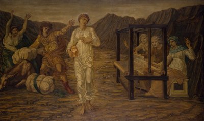 Cupido en Psyche - Palace Green Muurschilderingen - Psyche door Venus de Taak gegeven, 1881 door Sir Edward Coley Burne Jones