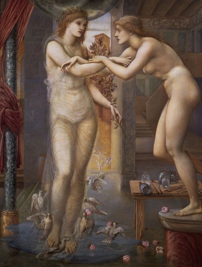 Pygmalion en het Beeld - De Goddelijke Vuur door Sir Edward Coley Burne Jones
